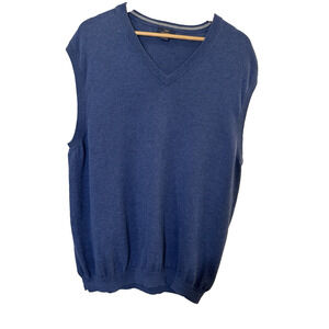 Brooks Brothers "346" Men's Sweater Vest 2XL Blue 100% Supima Cotton